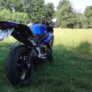 GSX R 600 blau schwarz heck 2