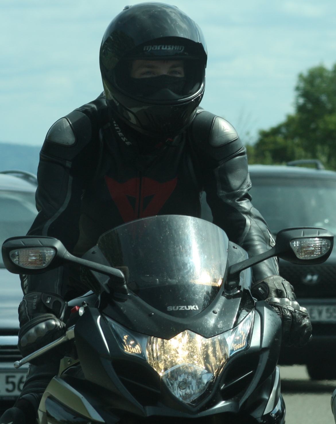 auf Motorrad